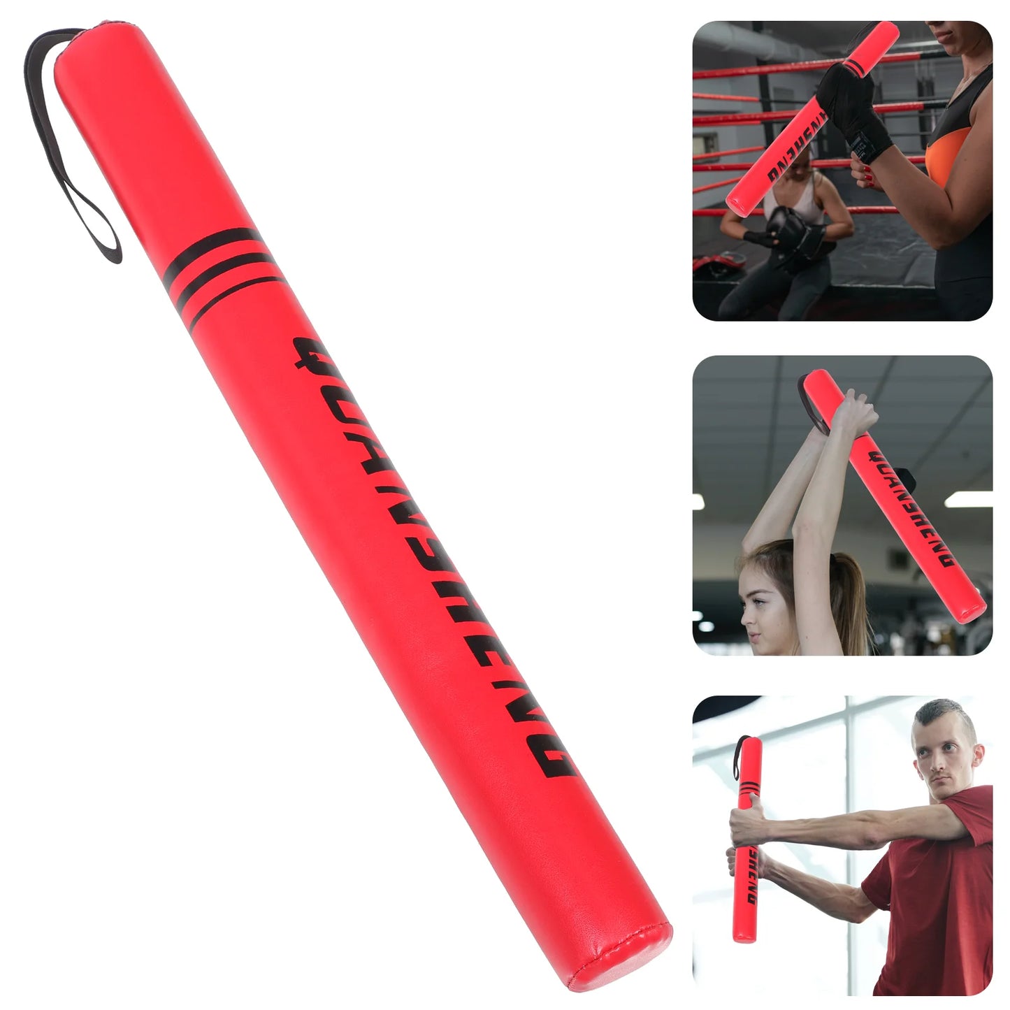 Boxing Stick Martial Arts Training Tool Punching Reaction Target Precision Strike Equipment Punch Bag for Adults Red