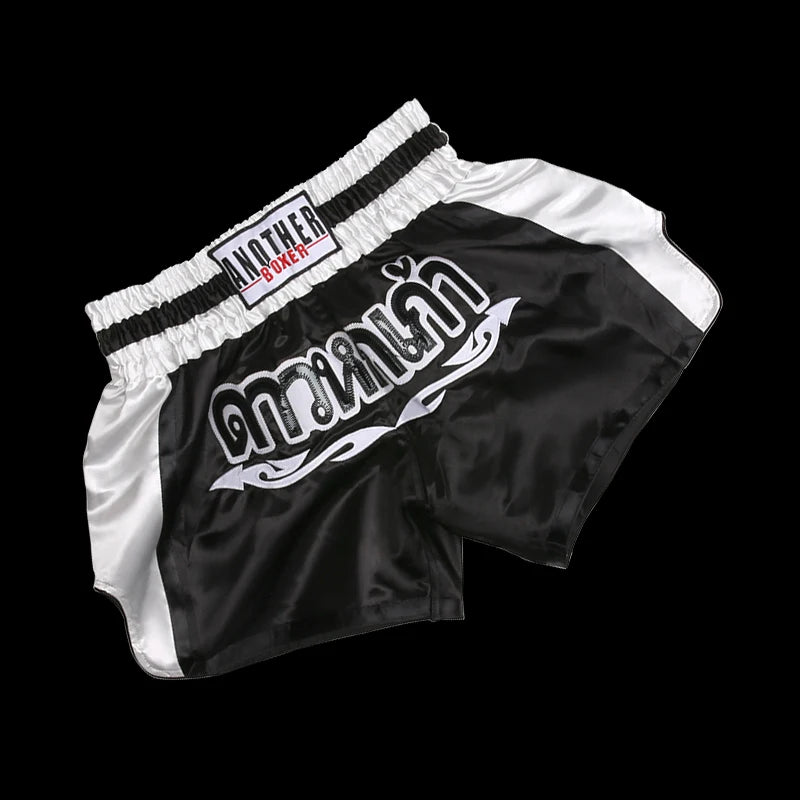 Muay Thai Shorts Kids Men Women Mma Kick Boxing Shorts Quick Dry Satin Kickboxing Fight Pants Sanda Combat Grappling Fightwear