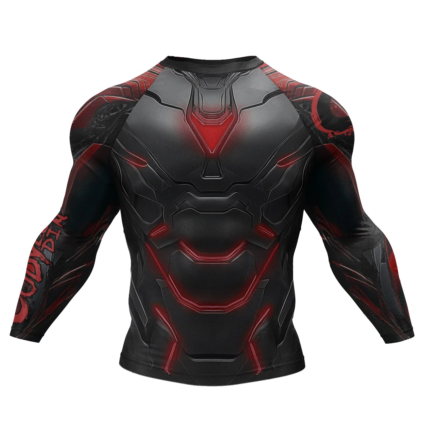 Sports Rash Guard T-Shirt Men MMA Compression Fit & Anti-Chafing Long Sleeve Training Boxing Gym Shirts Rashguard Jiu Jitsu Tees