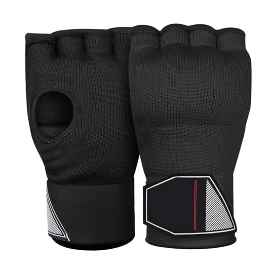 MMA Half-Finger Boxing Gloves Thickened Sponge Sanda Training Hand Wrap Inner Gloves with Long Wrist Strap Boxing Accessories