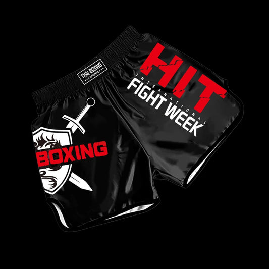 Muay Thai Shorts Kids Men Women Mma Kick Boxing Shorts Quick Dry Satin Kickboxing Fight Pants Sanda Combat Grappling Fightwear