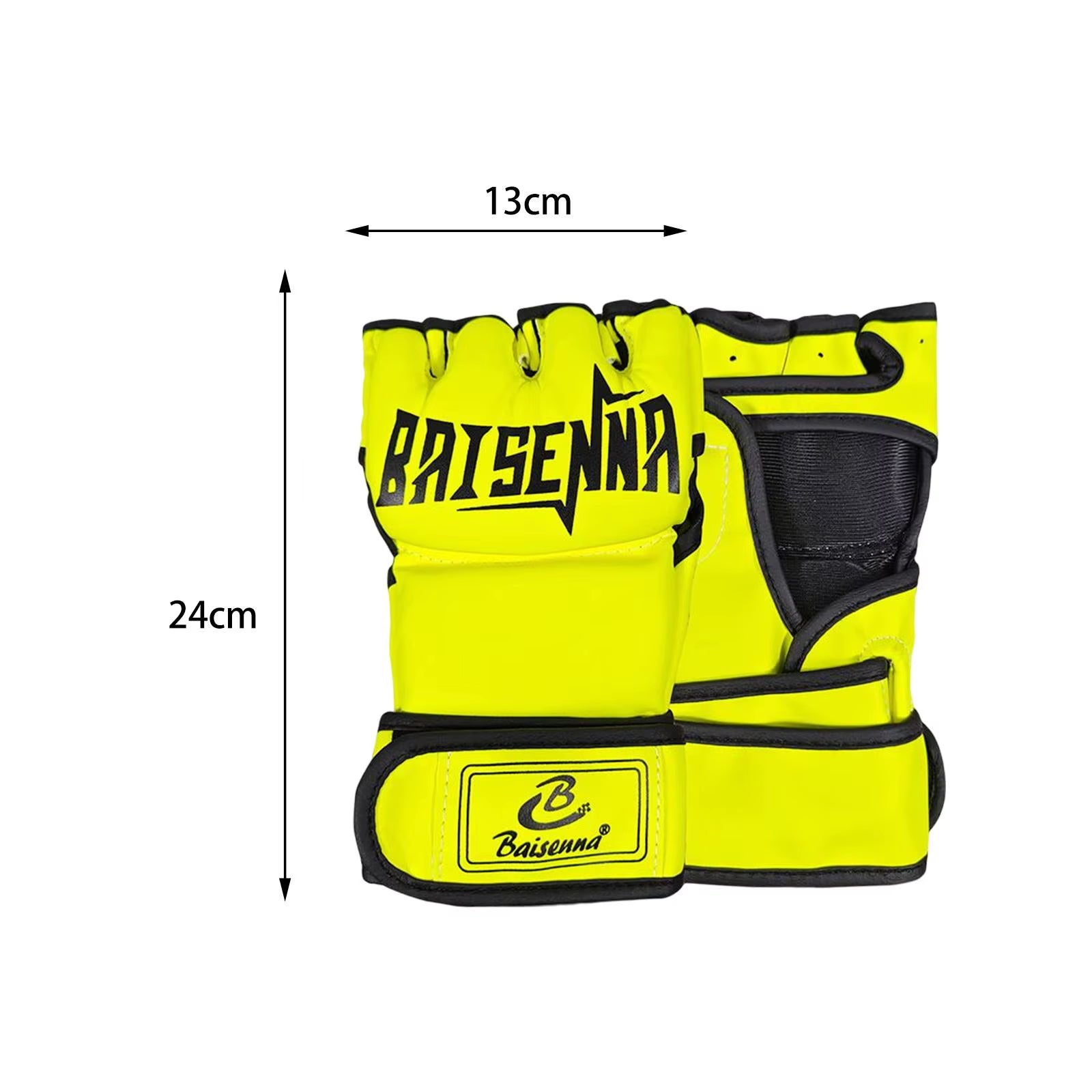 Mma Gloves Half Finger Sandbag Half Mitts Breathable Kick Boxing Gloves Youth Adults Men Women Grappling Fitness
