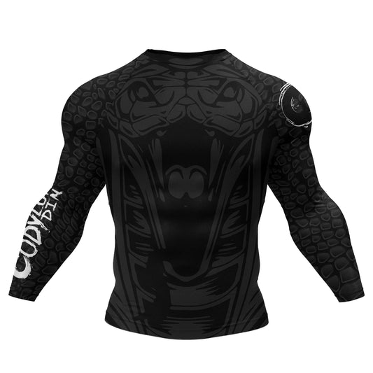 Sports Rash Guard T-Shirt Men MMA Compression Fit & Anti-Chafing Long Sleeve Training Boxing Gym Shirts Rashguard Jiu Jitsu Tees