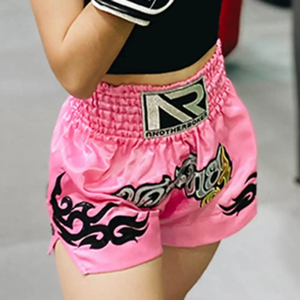 Adults Muay Thai Cord Design Kickboxing Shorts Boys Girls Martial Arts Shorts Kids Boxing Short Pants Sports Fighting Shorts
