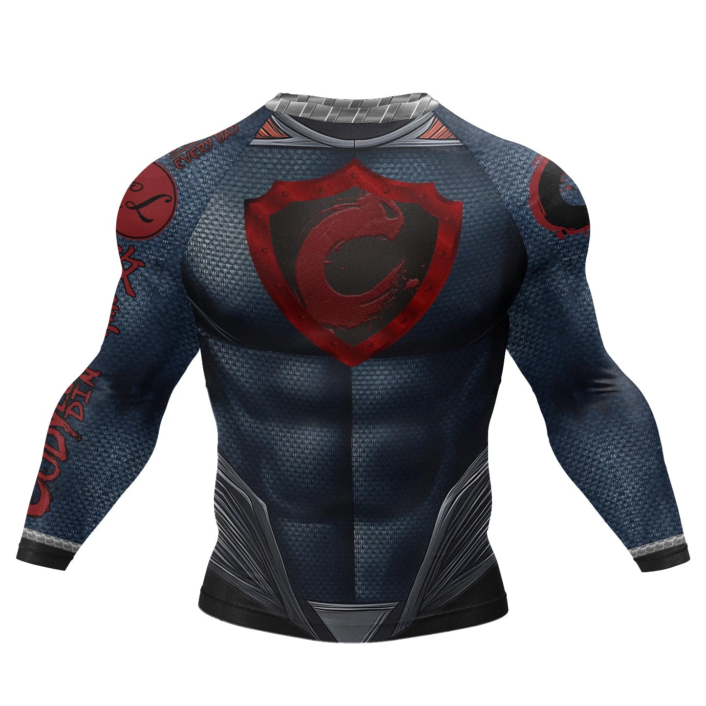 Sports Rash Guard T-Shirt Men MMA Compression Fit & Anti-Chafing Long Sleeve Training Boxing Gym Shirts Rashguard Jiu Jitsu Tees