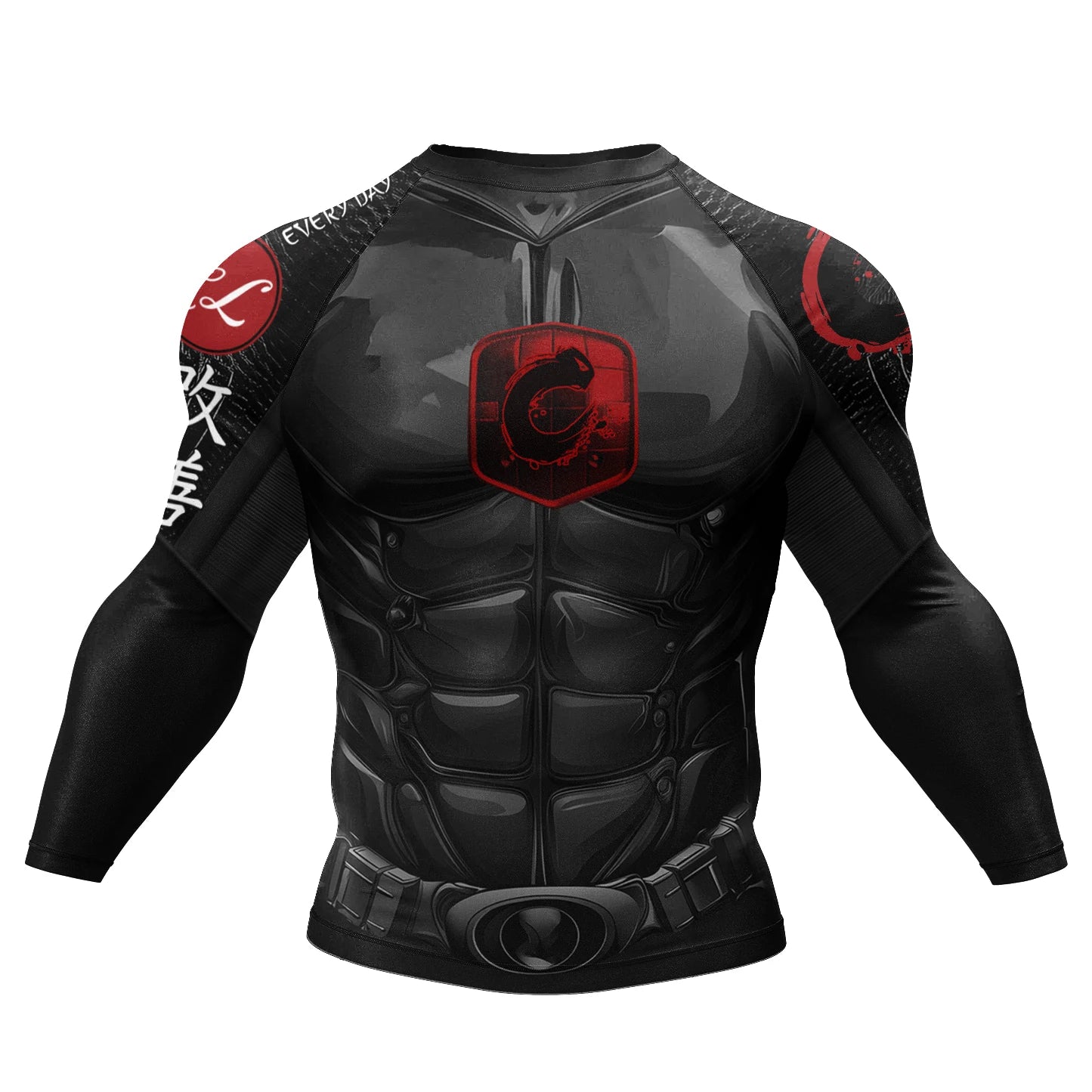Sports Rash Guard T-Shirt Men MMA Compression Fit & Anti-Chafing Long Sleeve Training Boxing Gym Shirts Rashguard Jiu Jitsu Tees